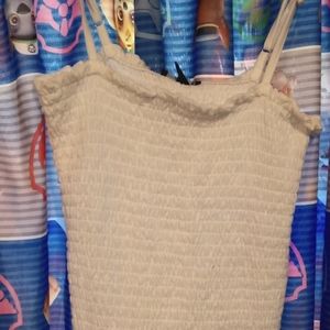 White smocked body suite forever 21 size large